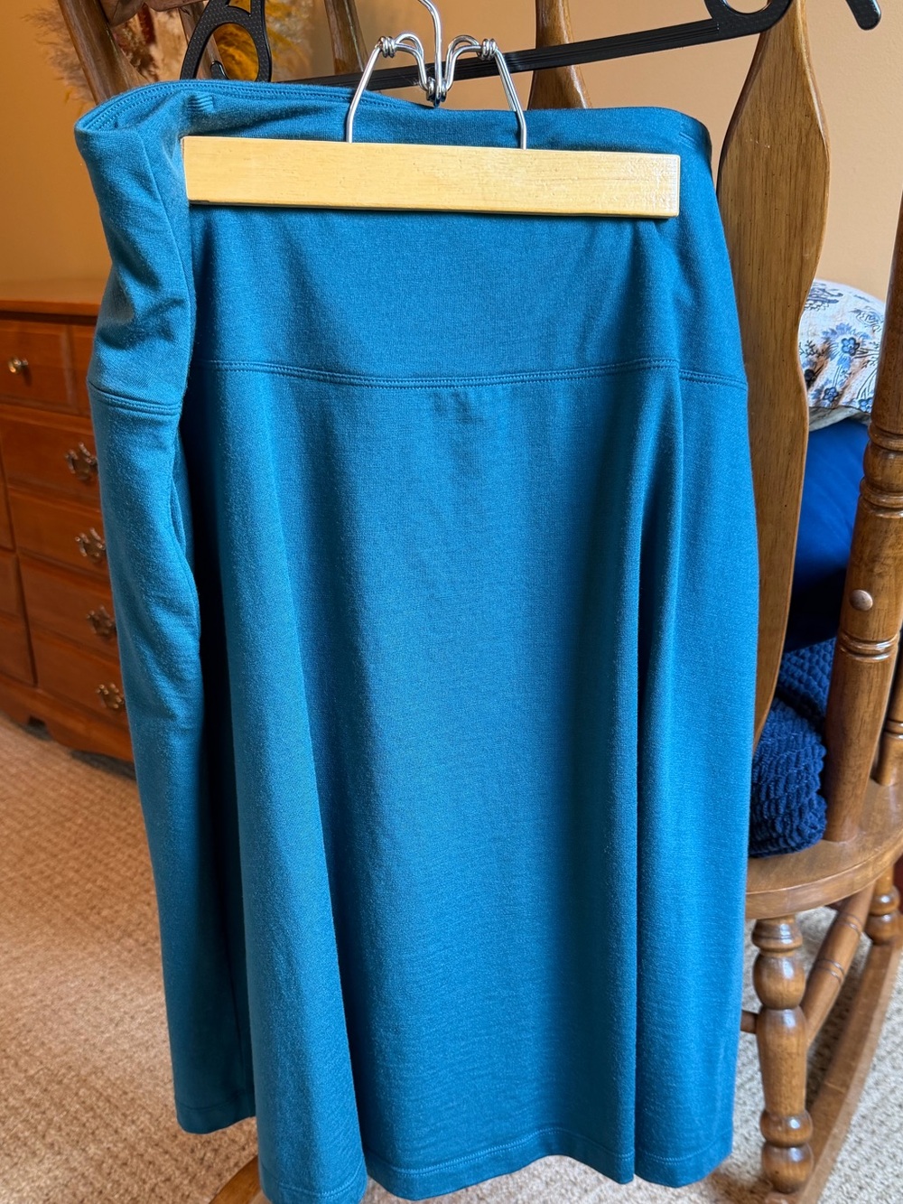 Woolx Marilyn skirt size large Real Teal